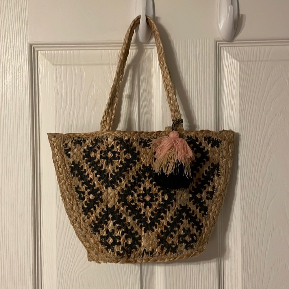 Lulus macéame/straw bag with tassels